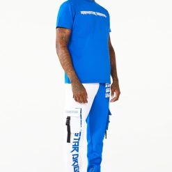 MENS TRACK SETS PAYNE T-SHIRT TRACK SET- ROYAL BLUE/WHITE 10 MENS TRACK SETS PAYNE T-SHIRT TRACK SET- ROYAL BLUE/WHITE