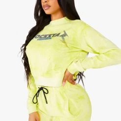 WOMENS SHORT SETS KAPPA SHORT SET - YELLOW