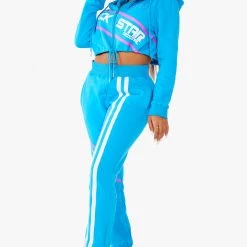 WOMENS TRACK SETS NICKI HOODIE SET - BLUE