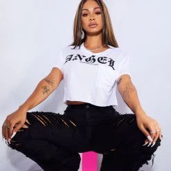 WOMENS TEES Best Seller ANGEL TEE-WHITE