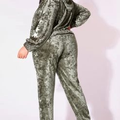 WOMENS TRACK SETS STARGIRL-C MATCHING PANT SET-OLIVE 12 WOMENS TRACK SETS STARGIRL-C MATCHING PANT SET-OLIVE