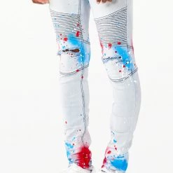 MENS JEANS SABLE PRINTED JEAN-RED