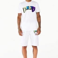 MENS SHORTS Denim JACOB SHORT-WHITE