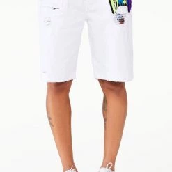 MENS SHORTS Denim JACOB SHORT-WHITE