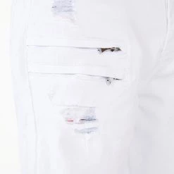 MENS SHORTS Denim JACOB SHORT-WHITE