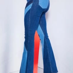 WOMENS JEANS Best Seller 70S PATCHWORK FLARE JEAN-MEDIUM WASH 9 WOMENS JEANS Best Seller 70S PATCHWORK FLARE JEAN-MEDIUM WASH