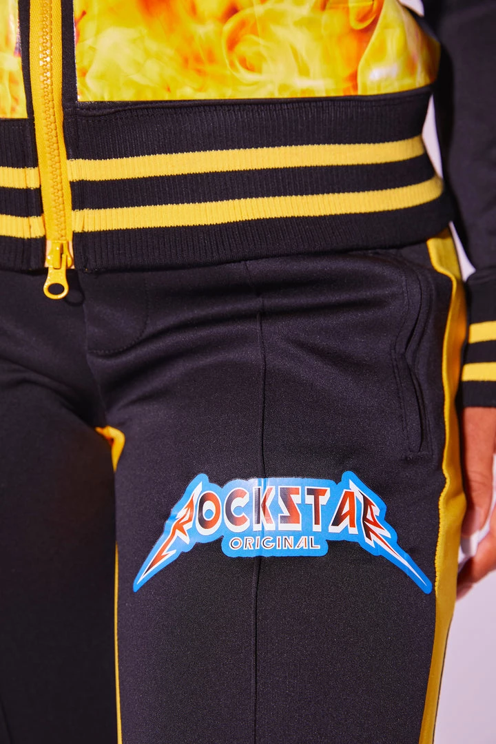 WOMENS TRACK SETS MILLIE TRACKSET - BLACK/YELLOW 9 WOMENS TRACK SETS MILLIE TRACKSET - BLACK/YELLOW