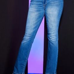 WOMENS JEANS Best Seller RAW HEM FLARE JEAN-MEDIUM WASH 14 WOMENS JEANS Best Seller RAW HEM FLARE JEAN-MEDIUM WASH