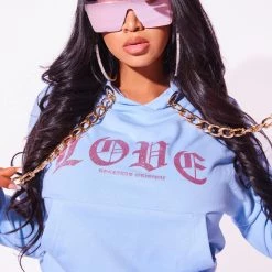 WOMENS HOODIES & SWEATSHIRTS Best Seller CHER HOODIE-BLUE 14 WOMENS HOODIES & SWEATSHIRTS Best Seller CHER HOODIE-BLUE