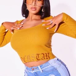 WOMENS TOPS DAVINA SHIRT-GOLD Best Seller