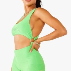 WOMENS ROMPERS & JUMPSUITS LEAH ROMPER - GREEN