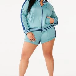 WOMENS SHORT SETS GIGI SHORT SET - TEAL/NAVY 25 WOMENS SHORT SETS GIGI SHORT SET - TEAL/NAVY