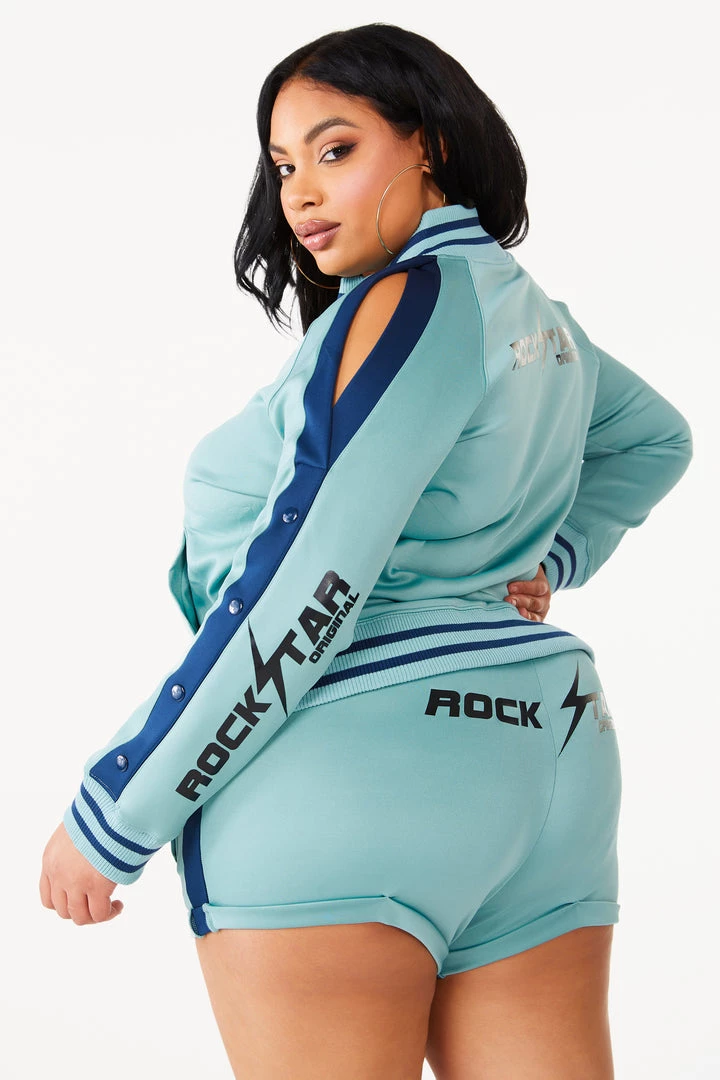 WOMENS SHORT SETS GIGI SHORT SET - TEAL/NAVY 7 WOMENS SHORT SETS GIGI SHORT SET - TEAL/NAVY