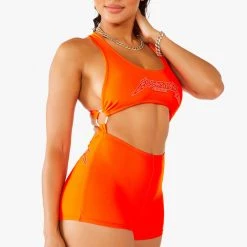 WOMENS ROMPERS & JUMPSUITS LEAH ROMPER - ORANGE Best Seller