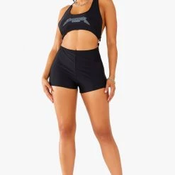 WOMENS ROMPERS & JUMPSUITS LEAH ROMPER - BLACK Best Seller