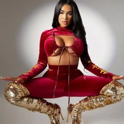 WOMENS ROMPERS & JUMPSUITS TYRA JUMPSUIT-WINE