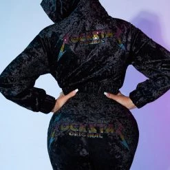 WOMENS TRACK SETS DANICA MATCHING PANT SET-BLACK