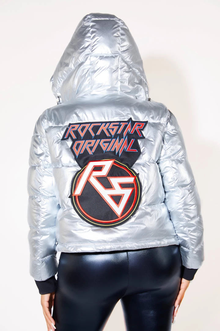 WOMENS OUTERWEAR LUCY PUFFER JACKET - SILVER 5 WOMENS OUTERWEAR LUCY PUFFER JACKET - SILVER