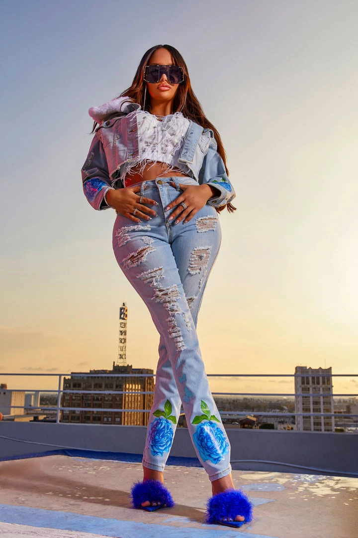 WOMENS JACKETS FLORA DENIM JACKET-LIGHT WASH 5 WOMENS JACKETS FLORA DENIM JACKET-LIGHT WASH