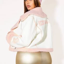 WOMENS JACKETS Best Seller LIA JACKET - CREAM/PINK