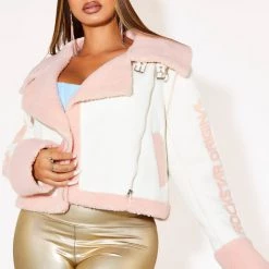 WOMENS JACKETS Best Seller LIA JACKET - CREAM/PINK