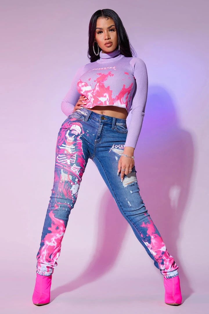 WOMENS HOODIES & SWEATSHIRTS MILLIE TURTLENECK - LAVENDER 2 WOMENS HOODIES & SWEATSHIRTS MILLIE TURTLENECK - LAVENDER