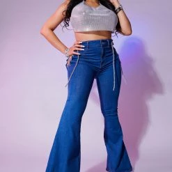 WOMENS JEANS RUBI ROSE BOOTH JEAN-MEDIUM WASH Best Seller