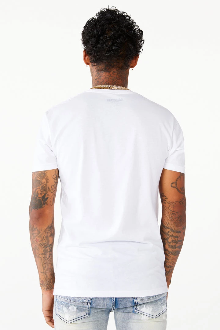 MENS TEES Tops OCTAVIO PRINTED T-SHIRT- WHITE 5 MENS TEES Tops OCTAVIO PRINTED T-SHIRT- WHITE