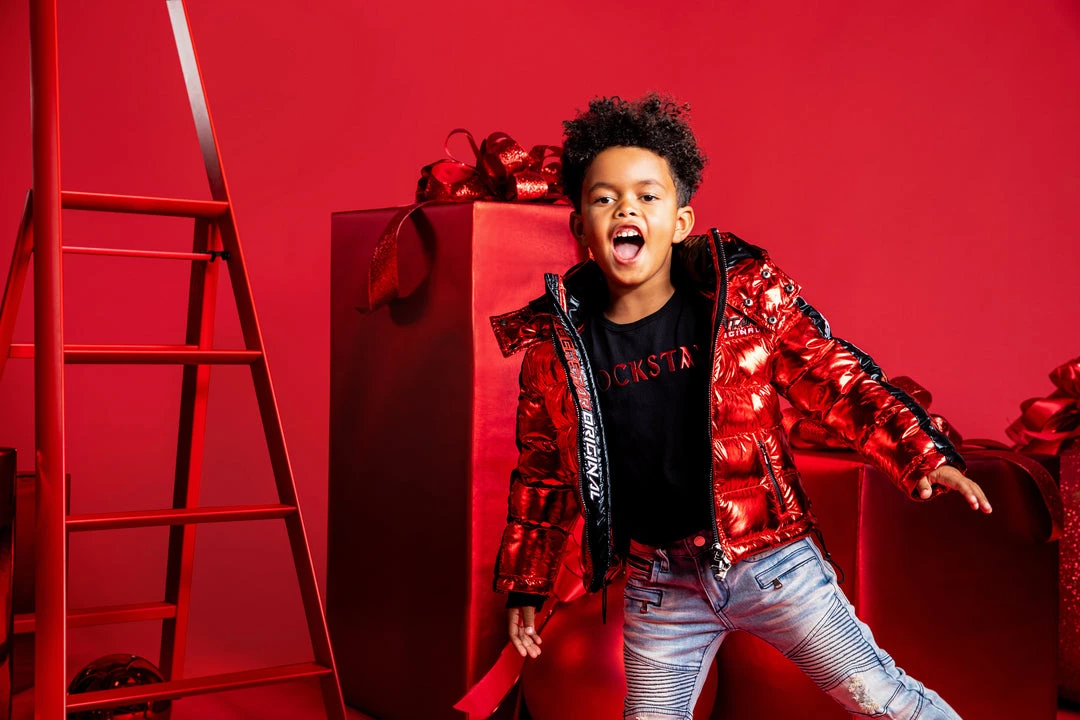 BOYS OUTERWEAR New Arrivals Kids Metallic Red Alasia Puffer Jacket 5 BOYS OUTERWEAR New Arrivals Kids Metallic Red Alasia Puffer Jacket