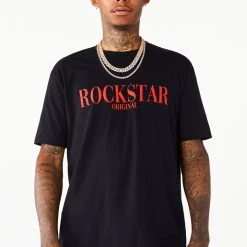 MENS TEES OCTAVIO PRINTED T-SHIRT- BLACK