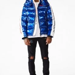 MENS OUTERWEAR Jackets & Outerwear Metallic Royal Blue Alasia Puffer Jacket 26 MENS OUTERWEAR Jackets & Outerwear Metallic Royal Blue Alasia Puffer Jacket