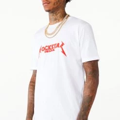 MENS TEES DIOGO PRINTED T-SHIRT- WHITE