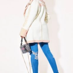 WOMENS JACKETS CHARLOTTE JACKET - CREAM/PINK