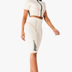 WOMENS ACTIVE SHORT SETS NERIAH ACTIVE BIKER SET - CREAM