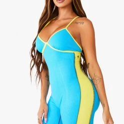 WOMENS ROMPERS & JUMPSUITS Best Seller HAYDEN ROMPER - TURQUOISE/YELLOW