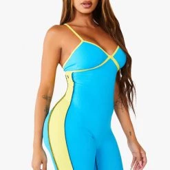 WOMENS ROMPERS & JUMPSUITS Best Seller HAYDEN ROMPER - TURQUOISE/YELLOW
