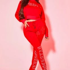 WOMENS TRACK SETS CHERIE TRACKSET-RED