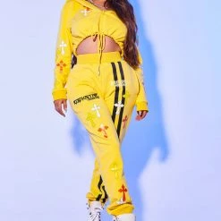 WOMENS TRACK SETS NATASHA TRACKSET-YELLOW