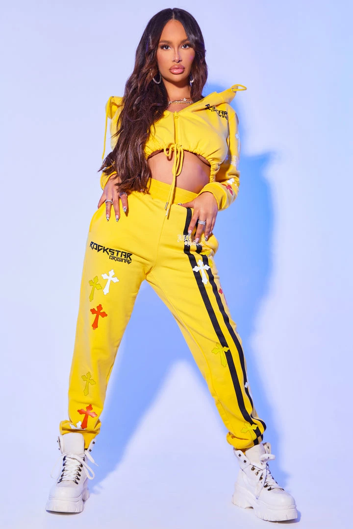 WOMENS TRACK SETS NATASHA TRACKSET-YELLOW 4 WOMENS TRACK SETS NATASHA TRACKSET-YELLOW