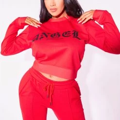 WOMENS TRACK SETS ANGEL TRACKSET-RED