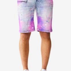 MENS SHORTS BOLIN DENIM SHORT- PINK/BLUE