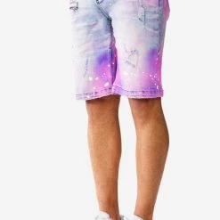 MENS SHORTS BOLIN DENIM SHORT- PINK/BLUE