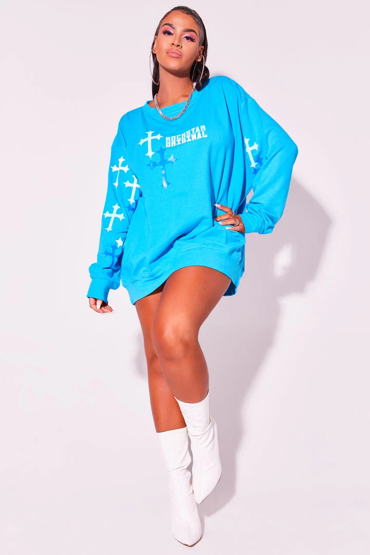 WOMENS HOODIES & SWEATSHIRTS Best Seller BIA CREWNECK SWEATSHIRT-BLUE 3 WOMENS HOODIES & SWEATSHIRTS Best Seller BIA CREWNECK SWEATSHIRT-BLUE