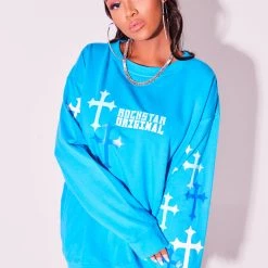 WOMENS HOODIES & SWEATSHIRTS Best Seller BIA CREWNECK SWEATSHIRT-BLUE 11 WOMENS HOODIES & SWEATSHIRTS Best Seller BIA CREWNECK SWEATSHIRT-BLUE