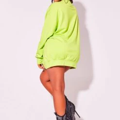 WOMENS HOODIES & SWEATSHIRTS EZRA CREWNECK SWEATSHIRT-GREEN