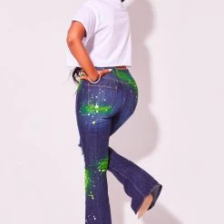 WOMENS JEANS TAYLA FLARE JEAN-MED. WASH