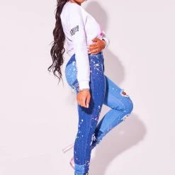 WOMENS JEANS Best Seller HAISLEY PATCHWORK JEAN-MED. WASH 8 WOMENS JEANS Best Seller HAISLEY PATCHWORK JEAN-MED. WASH