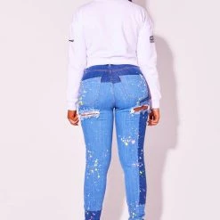 WOMENS JEANS Best Seller HAISLEY PATCHWORK JEAN-MED. WASH 10 WOMENS JEANS Best Seller HAISLEY PATCHWORK JEAN-MED. WASH