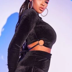 WOMENS DRESSES RYLEE VELVET SET-BLACK Best Seller 12 WOMENS DRESSES RYLEE VELVET SET-BLACK Best Seller