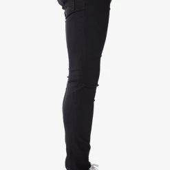 MENS JEANS OSCAR 5 POCKET JEAN / KNEE SLIT-BLACK
